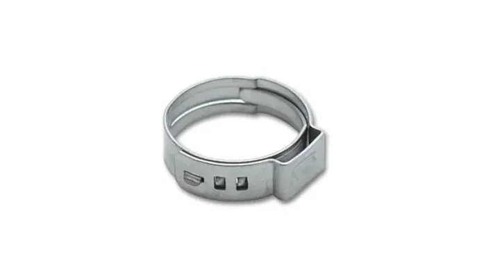 Abrazaderas de pinza continuas de una oreja Vibrant Rango de sujeción de 17,8-21,0 mm (paquete de 10) Ancho de banda de 7 mm de acero inoxidable