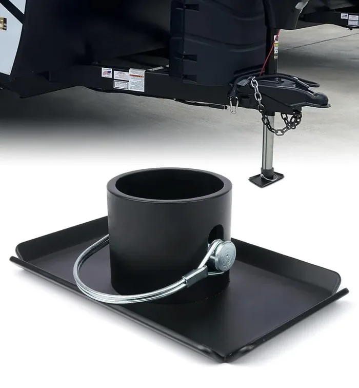 Aupar Trailer Jack Foot Plate with Pin Base, 5000lbs Capacity Foot Pad Compatible with Boat Trailer Jack Tongue Parts, Boat Hitc