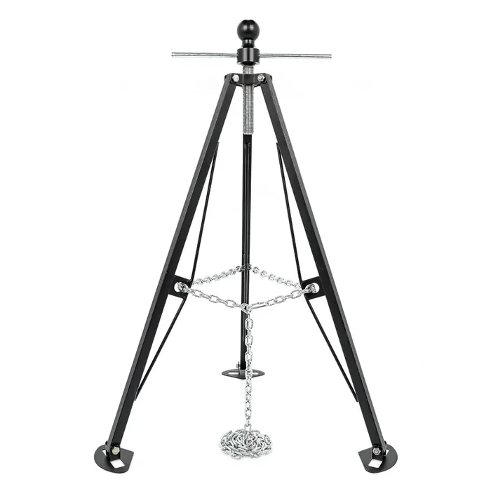 Camco Eaz-Lift Camper & RV Gooseneck Stabilizer Tripod Jack – Reduces Movement on 5th Wheel Trailers – Features Adjustable Heigh