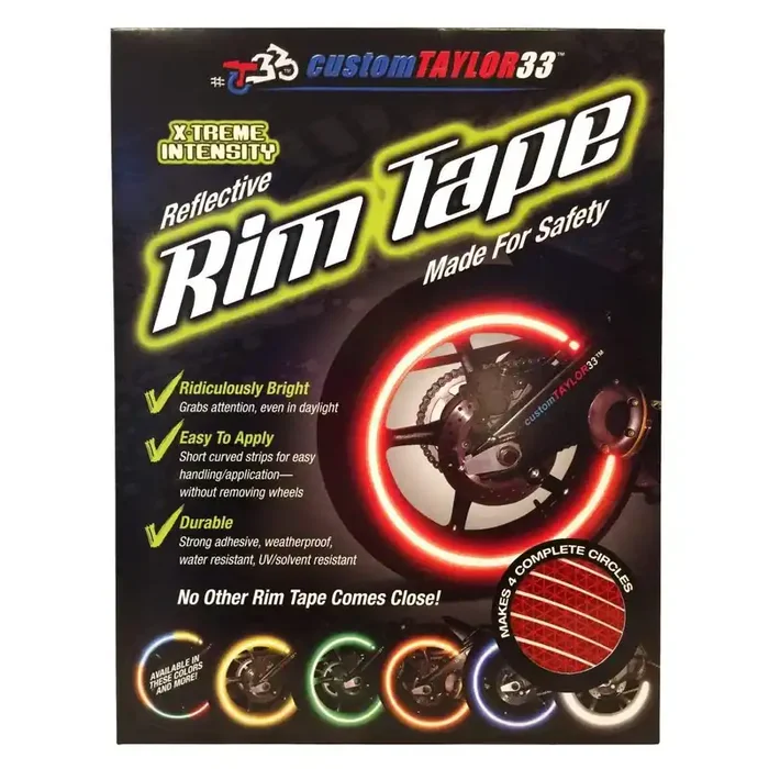 customTAYLOR33 (All Vehicles Red High Intensity Grade Reflective Copyrighted Safety Rim Tapes (Must Select Your Rim Size), 17‘‘