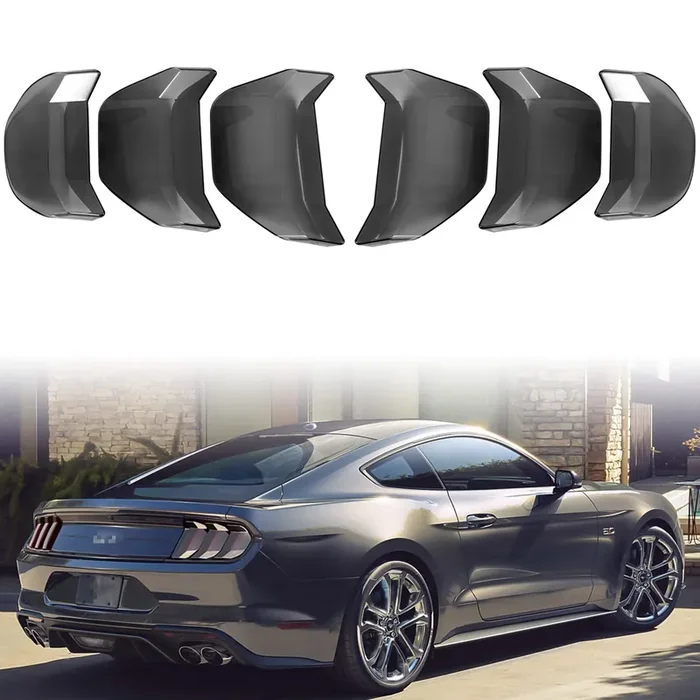 E-Cowlboy Tail Light Lamp Cover Guard Trim Frame Bezels Decoration For Ford Mustang 2018 2019 2020 2021 2022 Exterior Accessorie