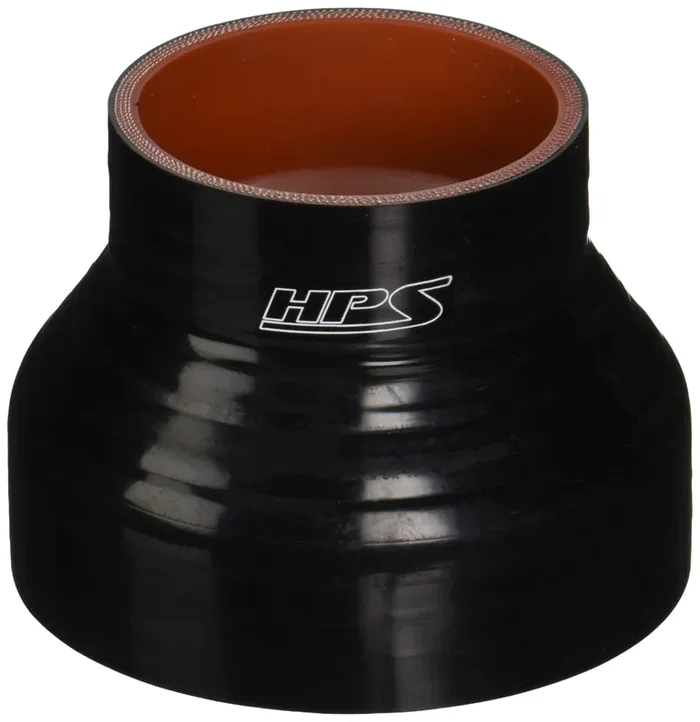 Hps Htsr-250-375-Blk Silicone High Temperature 4-Ply Reinforced Reducer Coupler Hose, 50 Psi Maximum Pressure, 3‘‘ Length, 2-1/2