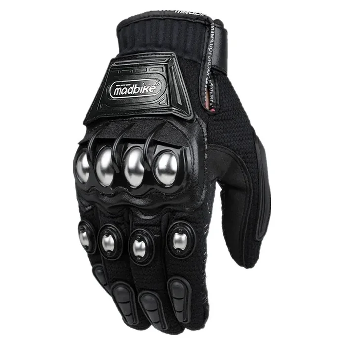 Ilm Touchscreen Alloy Steel Outdoor Gloves Motorcycle Powersports Racing Gloves (Xl, Black) Model 10C