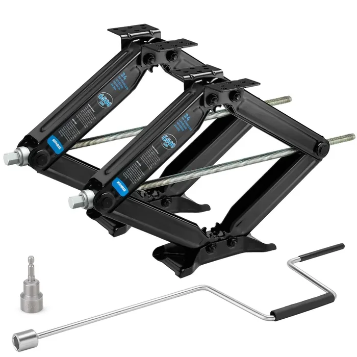 Kohree 6500Lbs Heavy Duty Rv Stabilizer Jacks 30 ‘‘, Leveling Scissor Jack For Large Travel Trailer Camper, With Crank Handle An