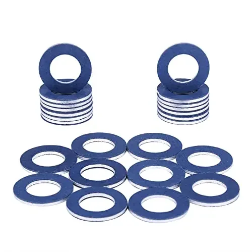 KOROP AUTO PARTS 24Pcs Aluminum Oil Drain Plug Gaskets for Toyota Lexus Scion – Crush Washer Seals Replaces 9043012031