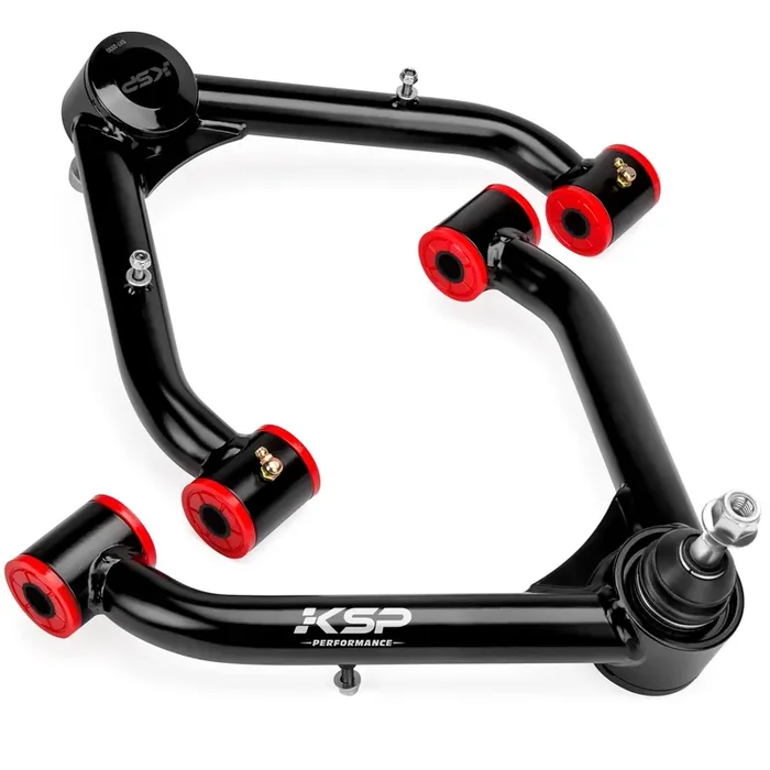 KSP Front Upper Control Arms for Silverado Sierra 1999-2006, 2-4‘‘ Adjustable Tubular A-Arm Replacement Factory/Stock Suspension