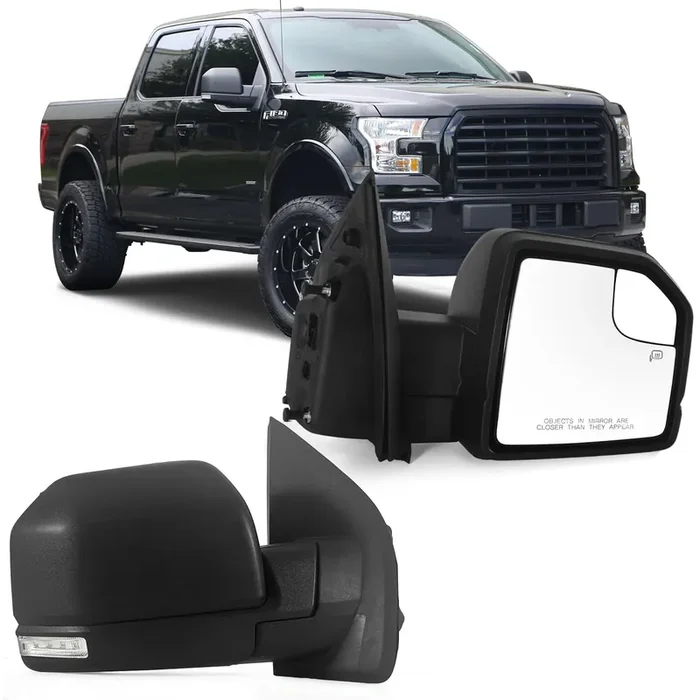 Lqito Right Passenger side Mirror with Power Glass, Outdoor Temperature Sensor,Turn Signal and Manual Folding Fits 2015-2020 For