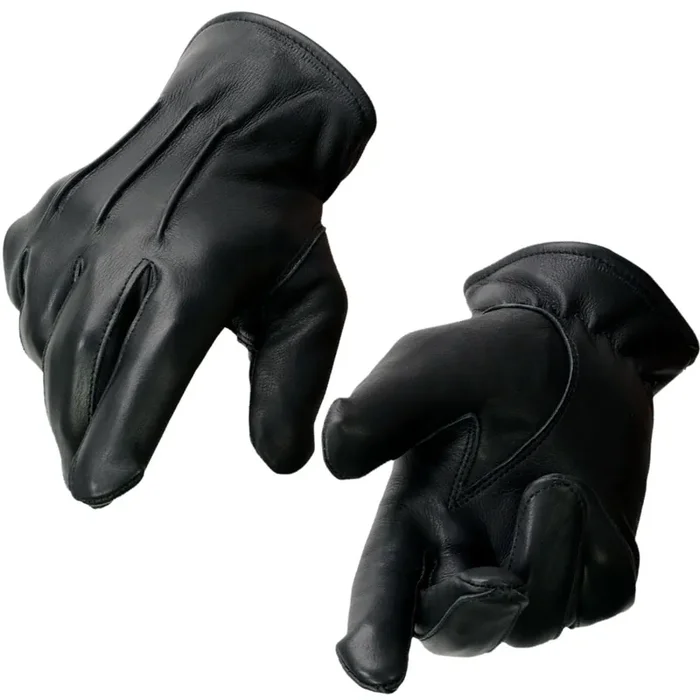 Milwaukee Leather Sh865 Men‘S Black Thermal Lined Usa Deerskin Leather Motorcycle Winter Rider Gloves – Small