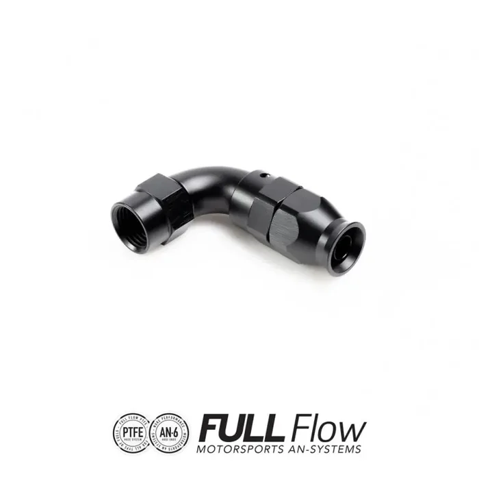 Nuke Performance – Conexión de extremo de manguera de PTFE de alto flujo 90 grados