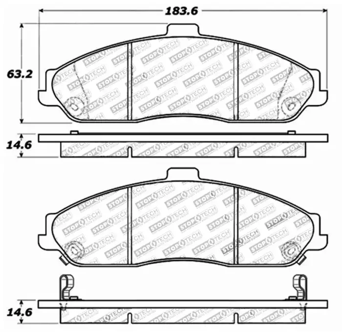 Pastillas de freno delanteras StopTech Street Touring 04-08 Cadillac XLR/XLR-V / 97-10 Corvette