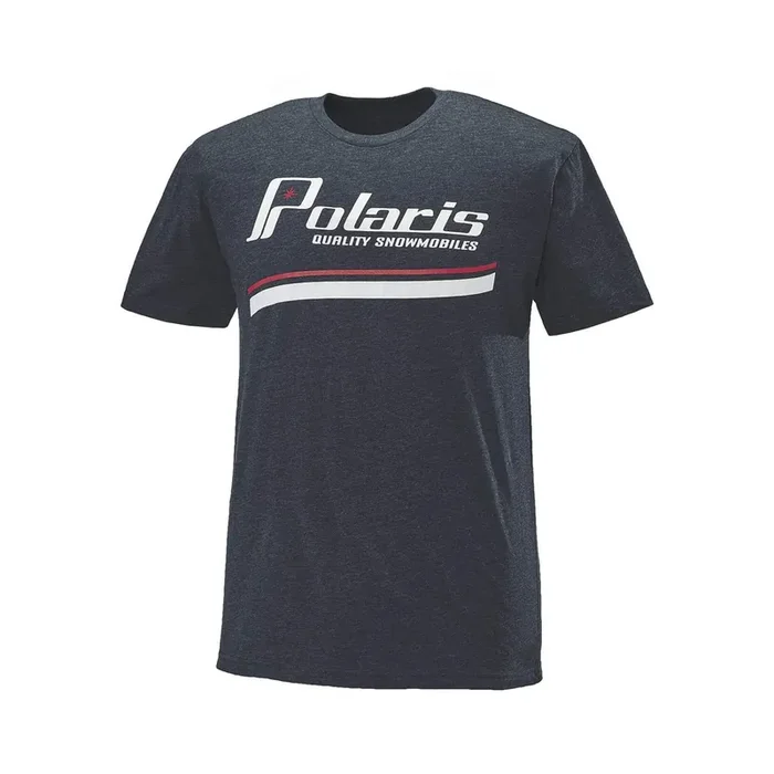 Polaris Snowmobile Men‘s Heritage T-Shirt Logo – 2XL Navy