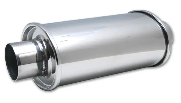 Resonador vibrante ULTRA SILENCIOSO Entrada / salida de 2,75 pulgadas x 13,75 pulgadas de longitud total