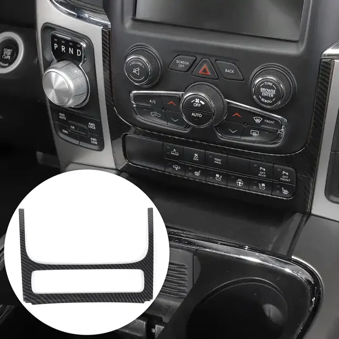 RT-TCZ for RAM Dashboard Center Console Panel Trim Cover, Carbon Fiber Decoration Interior Accessories for Dodge RAM 2012-2017