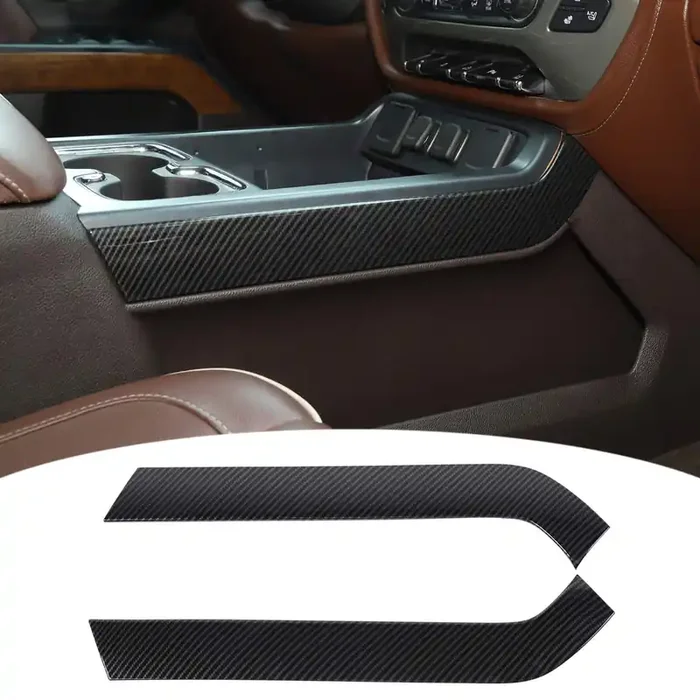 RT-TCZ for Silverado Center Console Organizer Tray Side Panel Trim Cover for Chevy Silverado GMC Sierra 2014-2018 Carbon Fiber I