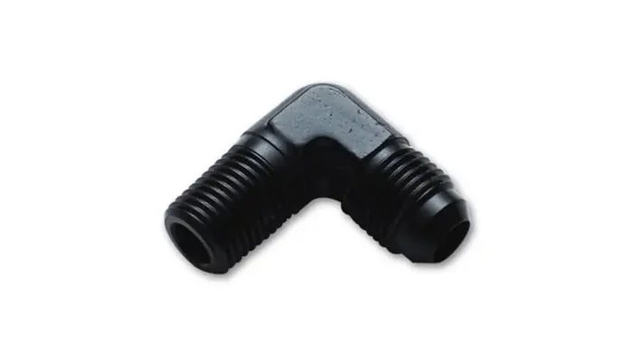 Vibrante -6AN a 3/8in NPT Adaptador de codo de 90 grados