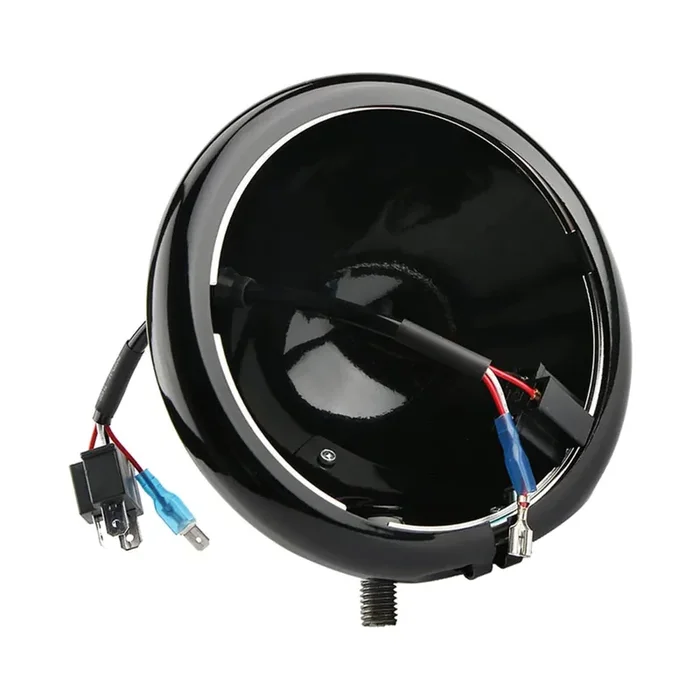 Vosicky Motorcycle 5 3/4‘‘ 5.75 Inch Led Headlight Housing Bucket For Fxwg Chopper (Black)